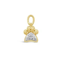 Charmables 10K Yellow Gold Diamond Paw Interchangeable Charm