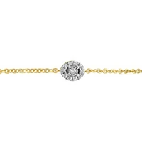 Charmables 10K Yellow Gold Oval Shaped Diamond Bracelet