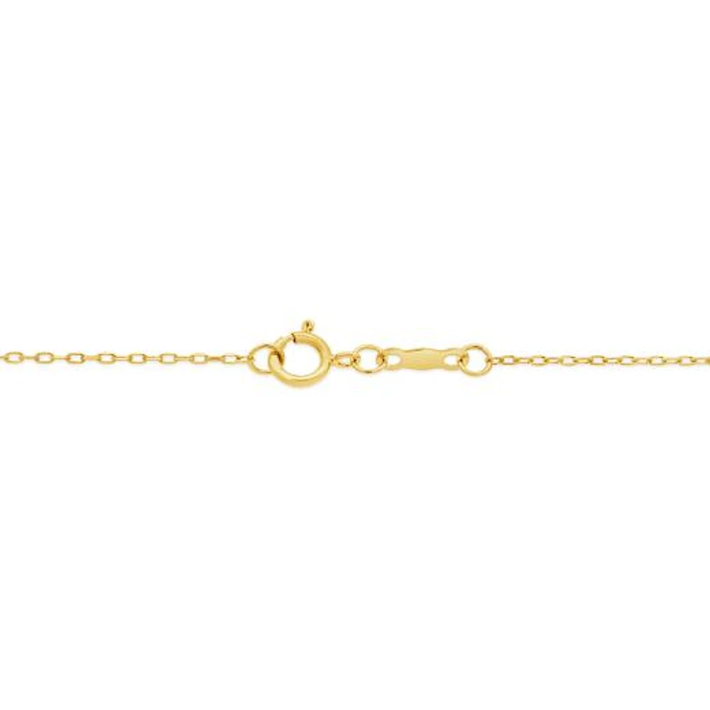 New Brilliance 10K Yellow Gold Lab Grown 0.50CT Diamond Infinity Pendant