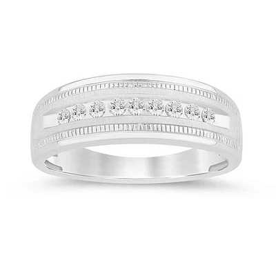 10K White Gold 0.25CTW Diamond Wedding Band
