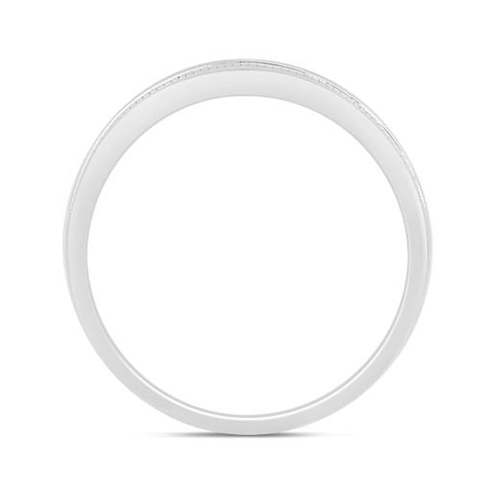 10K White Gold 0.25CTW Diamond Wedding Band