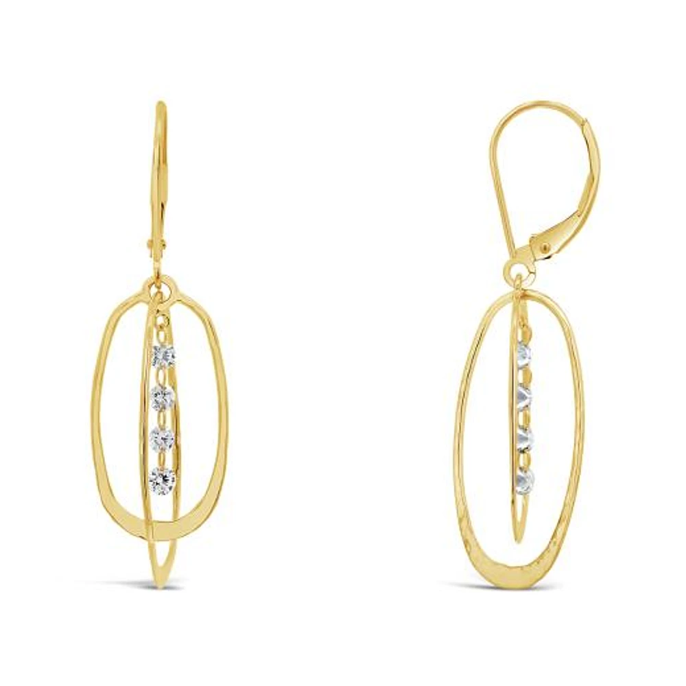 Brevani 10K Yellow Gold 0.38CTW Diamond Dangle Earrings