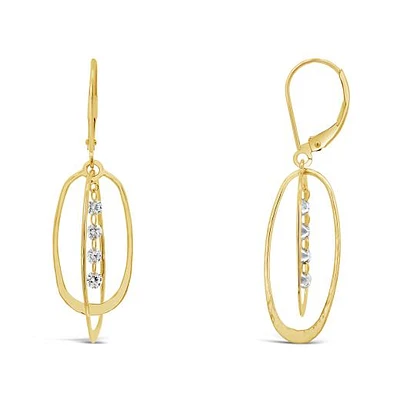 Brevani 10K Yellow Gold 0.38CTW Diamond Dangle Earrings