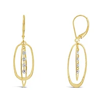 Brevani 10K Yellow Gold 0.38CTW Diamond Dangle Earrings