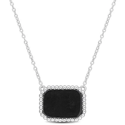 Julianna B Sterling Silver Black Agate Necklace