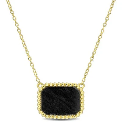 Julianna B Yellow Plated Sterling Silver Hematite Necklace