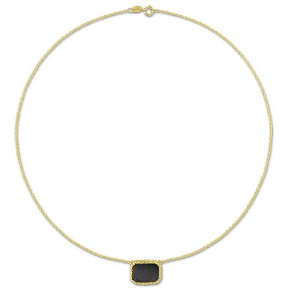 Julianna B Yellow Plated Sterling Silver Hematite Necklace