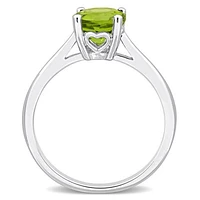 Julianna B Sterling Silver Peridot Solitaire Ring