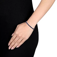Julianna B Sterling Silver Created Blue Sapphire 7.25" Bracelet