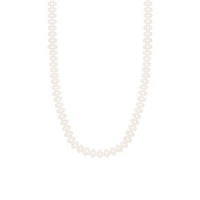 5-6mm White Freshwater Pearl 36" Endless Strand