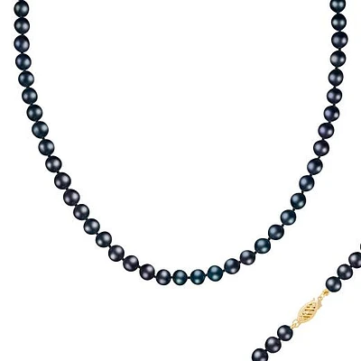 14K Yellow Gold 6-7mm Freshwater Pearl 24" Necklace