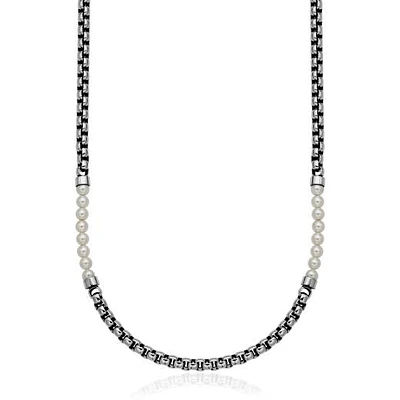 SteelX Stainless Steel White Shell Pearl Necklace