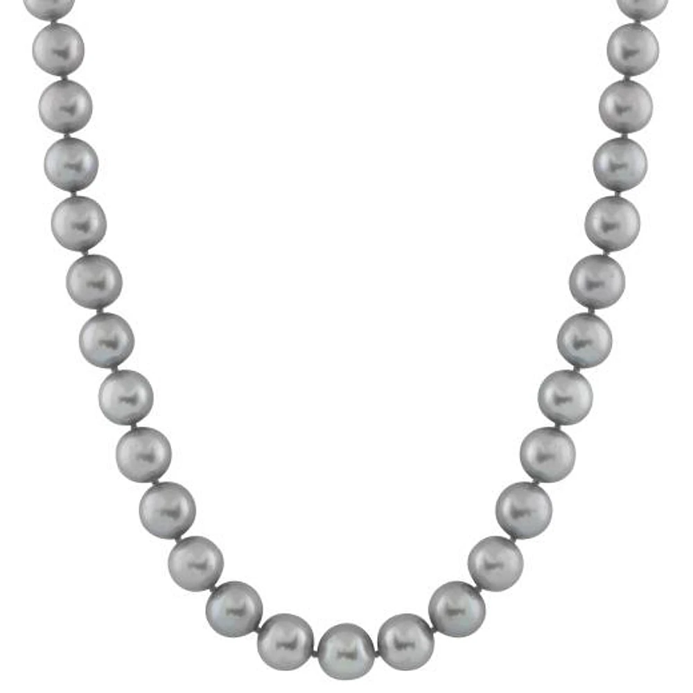 14K White Gold 6-7mm 18" Grey Freshwater Pearl Necklace