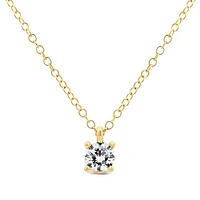 New Brilliance 10K Yellow Gold Lab Grown 0.50CT Diamond Solitaire Pendant