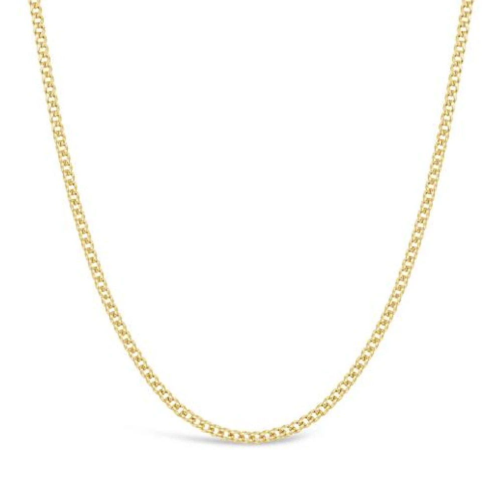 10K Yellow Gold 20" 2.8mm Semi-Solid Miami Cuban Chain