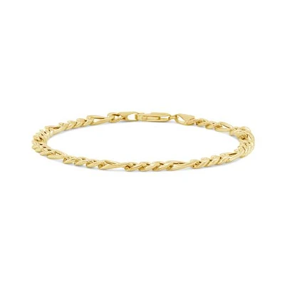 10K Yellow Gold 7.5" 4.5mm Figaro Bracelet