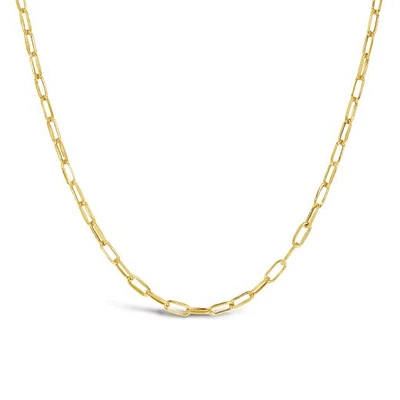 10K Yellow Gold 7.5" 2.4mm Paper Clip Bracelet