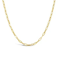 10K Yellow Gold 7.5" 2.4mm Paper Clip Bracelet