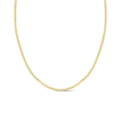 10K Yellow Gold 20" 1.5mm Adjustable Wheat Chain