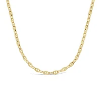 10K Yellow Gold 7.5" 2.60mm Semi Solid Concave Anchor Bracelet