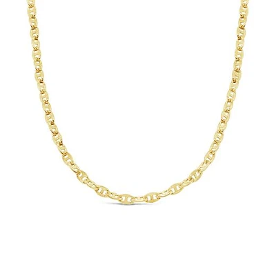 10K Yellow Gold 18" 2.60mm Semi Solid Concave Anchor Chain