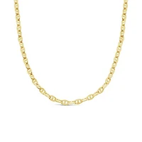 10K Yellow Gold 18" 2.60mm Semi Solid Concave Anchor Chain