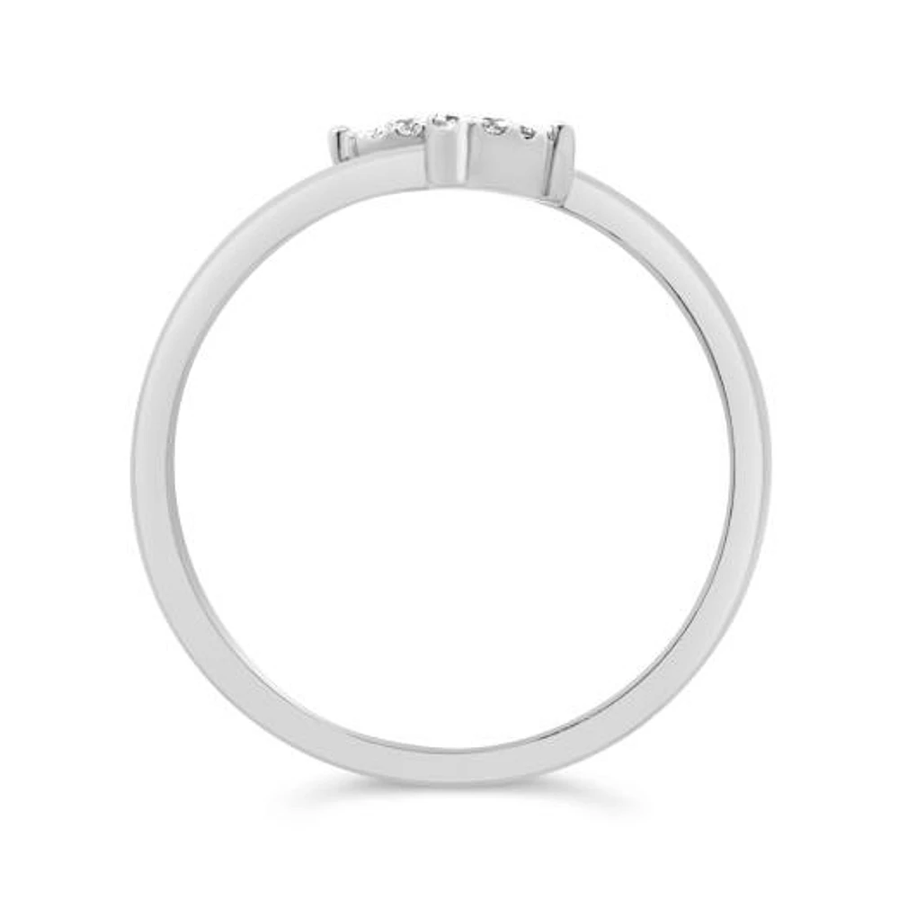 10K White Gold Diamond Promise Ring