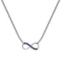 Sterling Silver Amethyst Infinity Necklace
