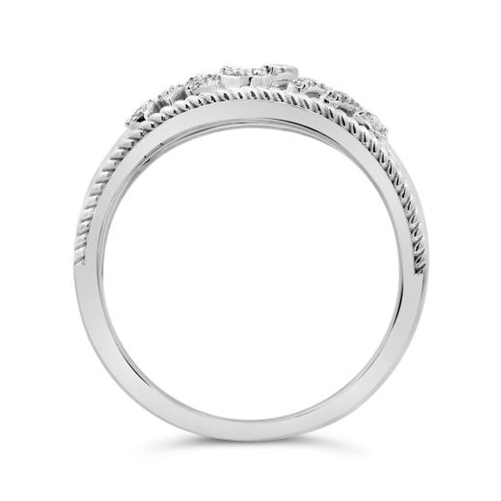 Sterling Silver Diamond Mom Ring