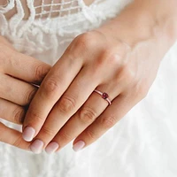 Julianna B 10K Rose Gold Morganite and Diamond Ring