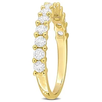 Julianna B Yellow Plated Sterling Silver Created White Sapphire Ring