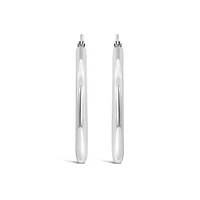 14K White Gold 30mm Hoop Earrings