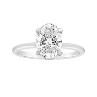 New Brilliance Lab Grown 2.08CTW Oval Diamond Solitaire Ring in 14K White Gold