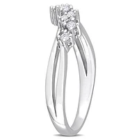 Julianna B Sterling Silver 0.17CTW Diamond Fashion Ring