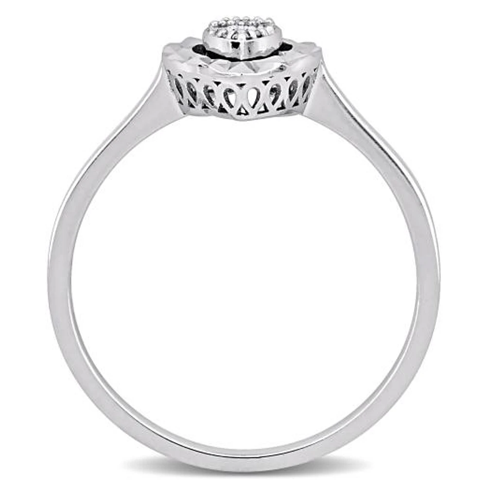 Julianna B 14K White Gold Diamond Pear Fashion Ring