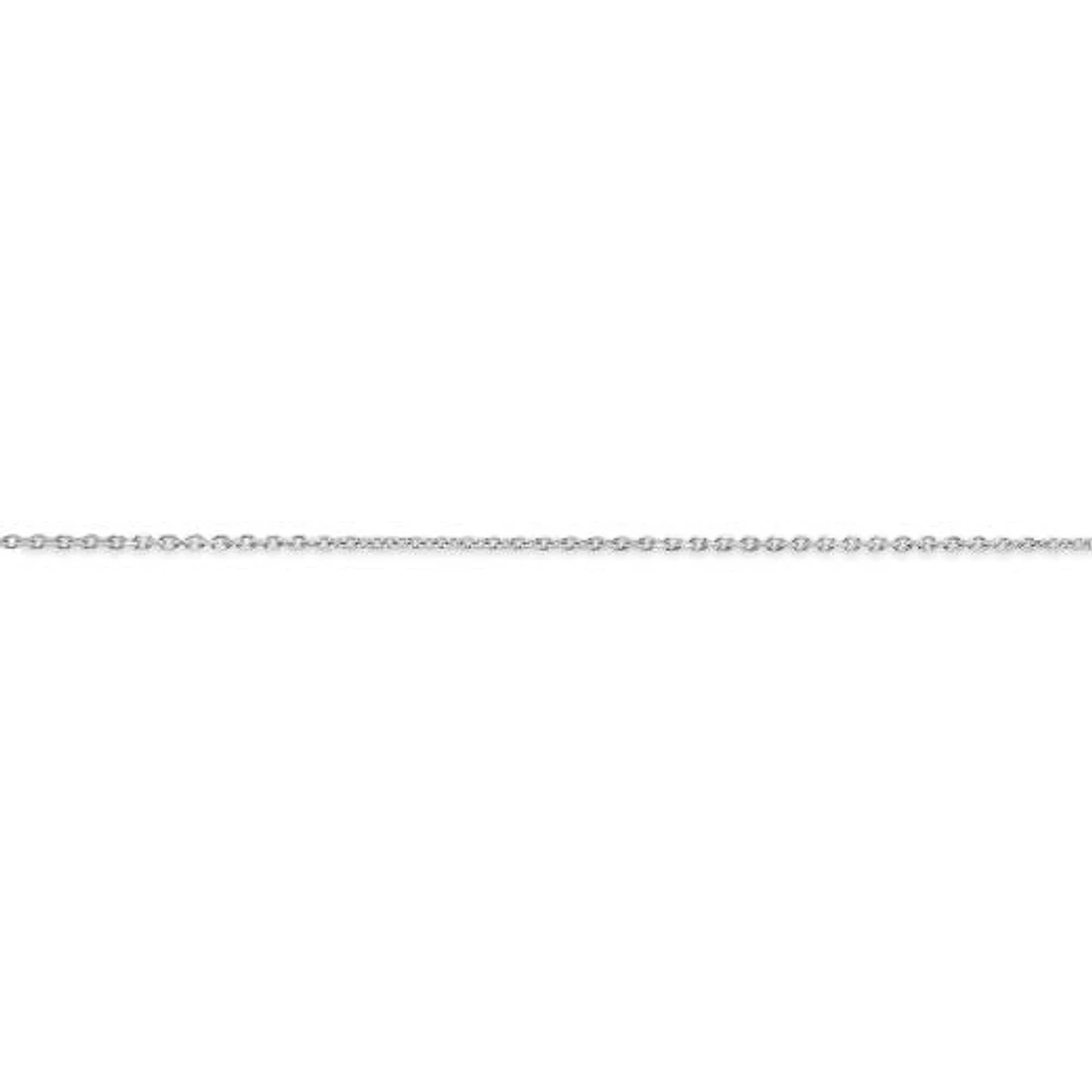 Sterling Silver 18" Blue Sapphire & White Zircon Halo Pendant