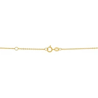 14K Yellow Gold Geometric Drop 17" + 1" Pendant