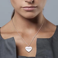 Julianna B Sterling Silver Diamond Mom Pendant