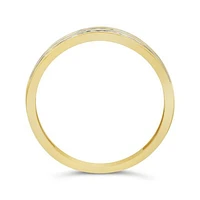 0.40CTW Diamond Three Row Band in 10K Yellow Gold