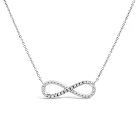 Diamond Infinity Necklace in Sterling Silver