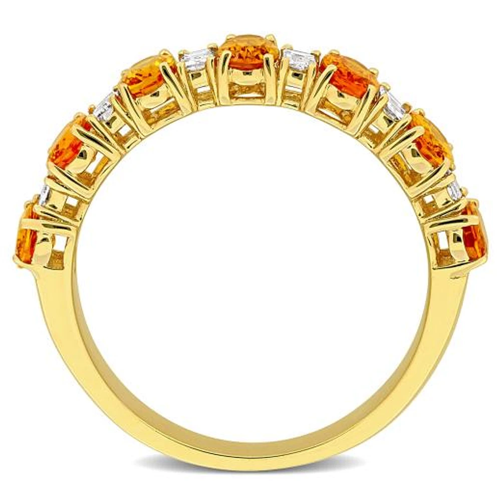 Julianna B 14K Yellow Gold Sapphire & Diamond Anniversary Ring