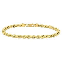 JULIANNA B 10K Yellow Gold 9" 5MM Rope Link Bracelet