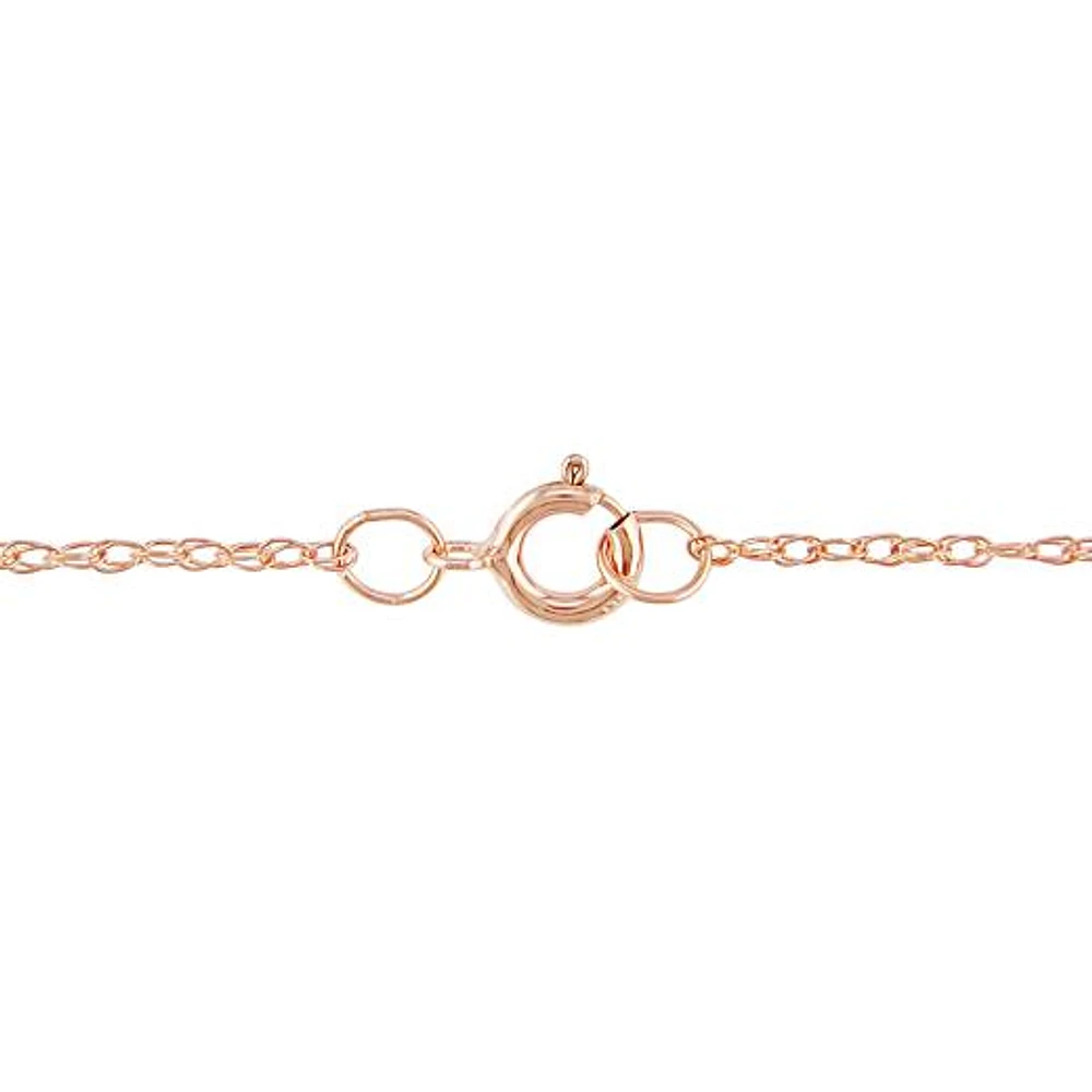 Julianna B 10K Rose Gold Morganite & Diamond Earring with Pendant Set