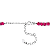 Julianna B Sterling Silver Created Ruby 17" Necklace