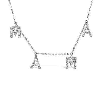 Diamond Mama Necklace in Sterling Silver