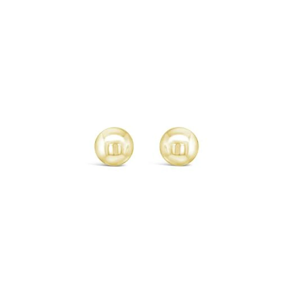 10K Yellow Gold 6mm Ball Earrings