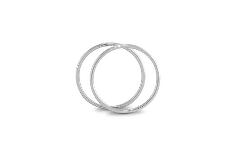 10K White Gold 0.8 x13mm Sleepers