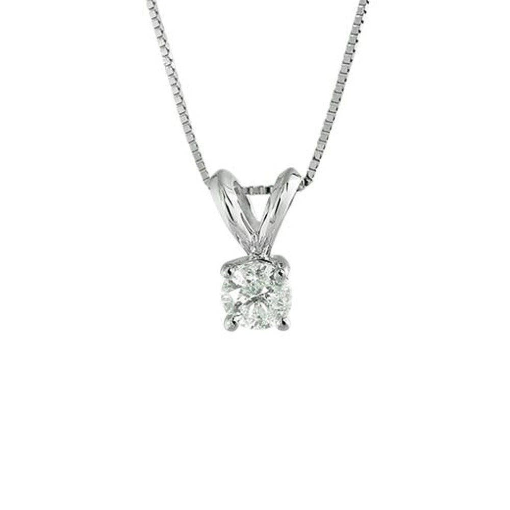 10K White Gold 0.05CT Diamond Pendant