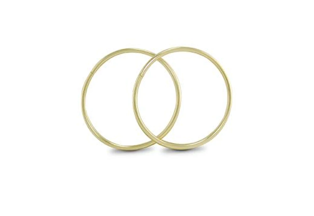 10K Yellow Gold 15mm Sleepers