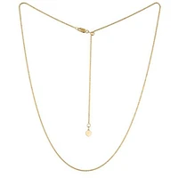 10K Yellow Gold Adjustable to 22" 1.4mm Sparkle Chain